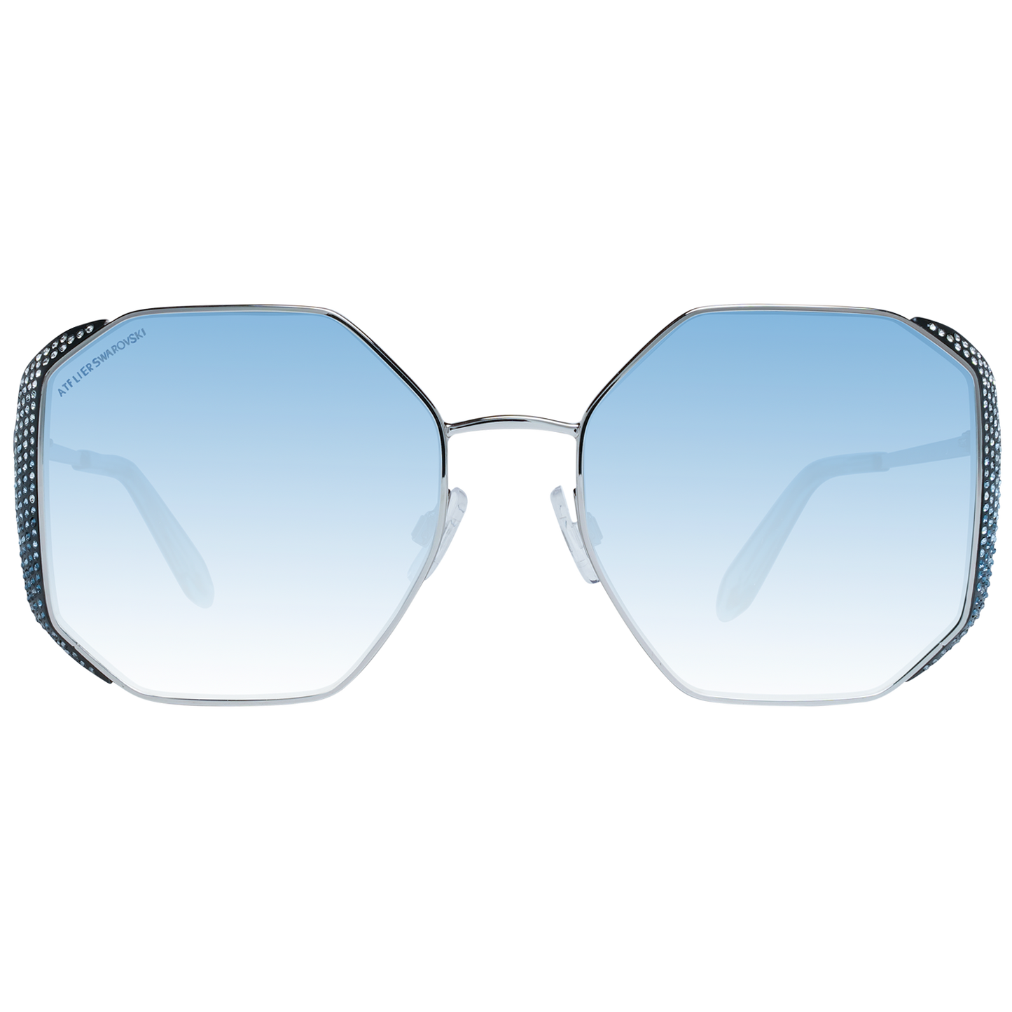 Atelier Swarovski Elegant Silver Trapezium Sunglasses