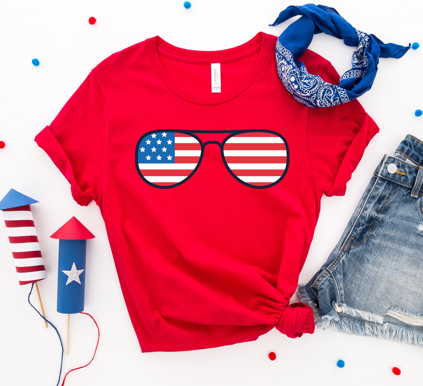 4th Of July Sunglasses T-shirt